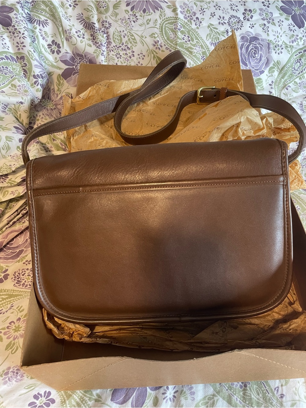 Vintage Coach City Bag in Tabac - Picture 5 of 12